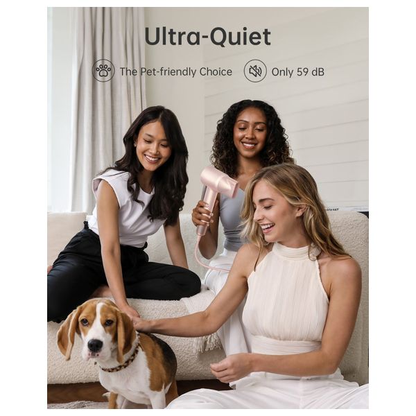 لايفن Swift Premium مجفف شعر - أداء قوي بتقنية الأيونات لتجفيف سريع - 1400 واط - وردي ذهبي + فرشاة شعر