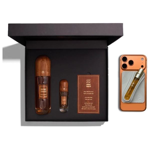  Ibraheem Al.Qurashi Vintage Tobacco Perfume Set For Unisex With Perfume Case - 3 Piece 