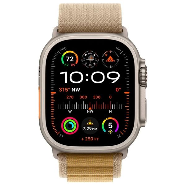  Apple Watch Ultra 2 2024 GPS + Cellular, - 49mm - Small - Natural Titanium Case with Tan Alpine Loop 