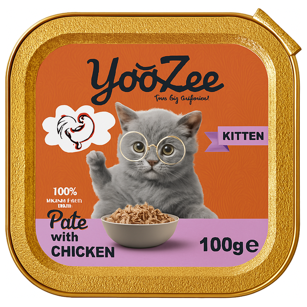  Yoozee Kitten Chicken Cat Food - 100g 