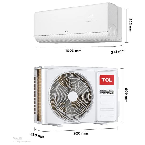  TCL TAC-24CHSD/MAX - 2 Ton - Wall Mounted Split - White - Inverter Pro - AMP Control + Free Installation 