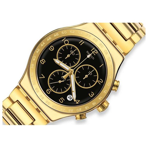 Elryan Swatch Watch YVG405G For Men Analog Display Stainless