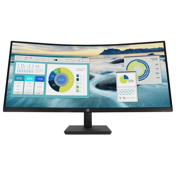 HP 34-Inch Y56AS-Series - Curved Monitor - 75Hz - 5ms Response Time - WQHD