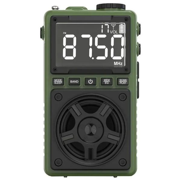  Green Lion Voyager Portable Radio with Bluetooth Speaker - 5W - Green 