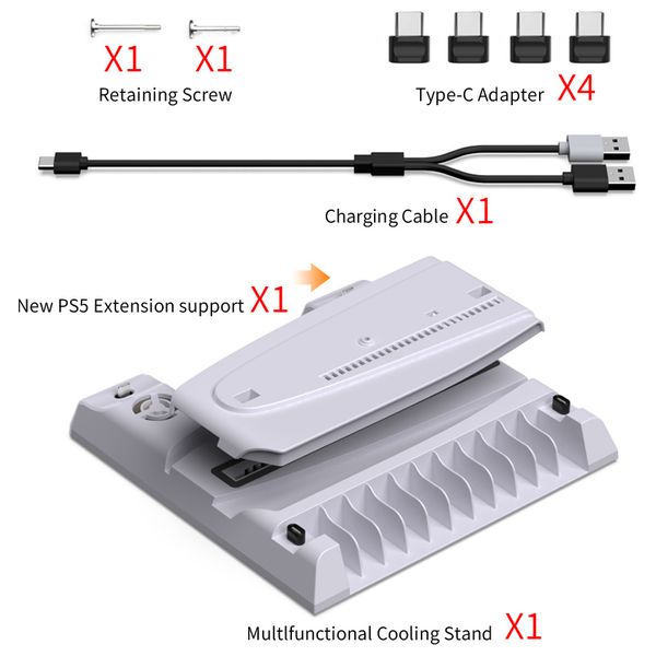 Dobe TP5-3537B Multlfunctiona Cooling Stand - White