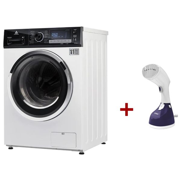  غسالة الحافظ فتحة امامية - 8 كغم - 8FLW40 - ابيض +  مكنسة الحافظ  شحن محمولة - 250 واط - V4 +  مكواة بخار محمولة من أورو -  1630واط - 208 مل - ORHST101 - بنفسجي 