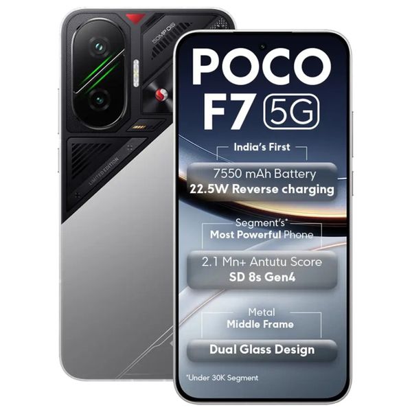 Xiaomi Poco F7 - Dual SIM - 512/12GB - 6.83 Inch - AMOLED - Snapdragon 8s Gen 4 - 6500 6500 mAh - 3200 nits