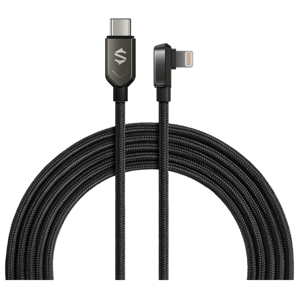 Black Shark Right-angle - Cable Lightning to USB-C - 1.8 m - Black