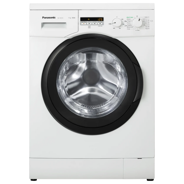 Panasonic NA-107VC5WAS - 7Kg - 1000RPM - Front Loading Washing Machine - White + Midea SC861 - Handheld Vacuum Cleaner - White