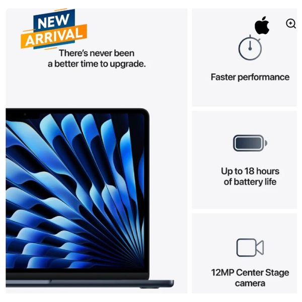 Apple 15-Inch - MacBook Air - M4 10-Core - 256GB SSD/16GB - 10-Core - MacOS - Midnight