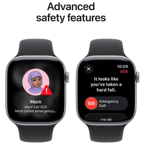 Apple Watch Series 11 42mm GPS Space Gray Aluminum - Sport Band Black - S/M