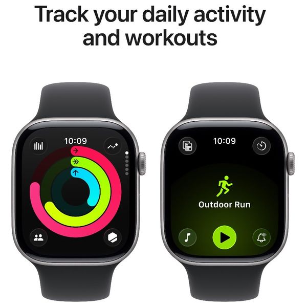 Apple Watch Series 11 42mm GPS Space Gray Aluminum - Sport Band Black - S/M