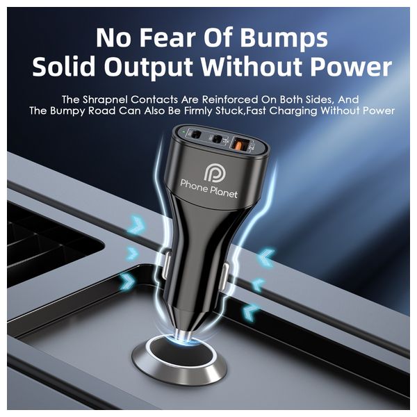  Phone Planet PP-CC04 - Car Charger - 60W - 2 Ports - Black 