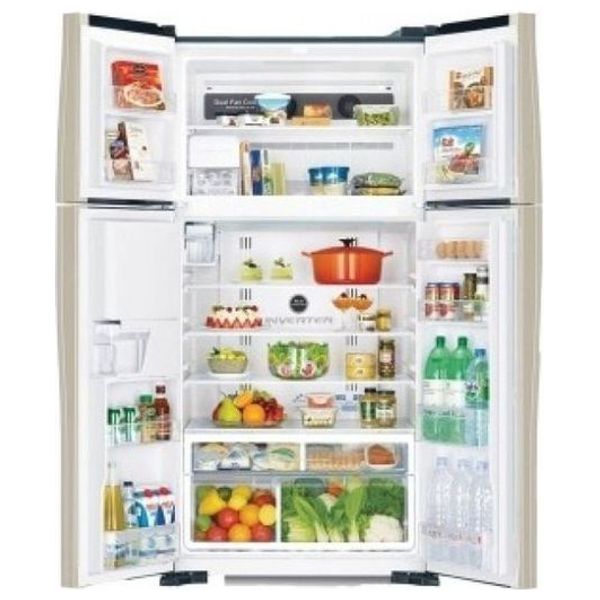 Hitachi R-W760PUQ7X - 25ft - French Door Refrigerator - Glass White