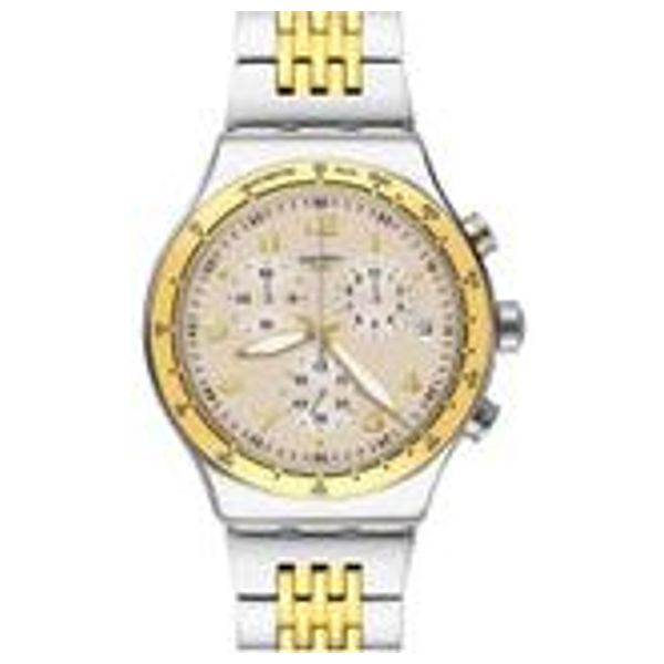  Swatch Watch YVS467G For Men - Analog Display, Stainless Steel Band - Gray 