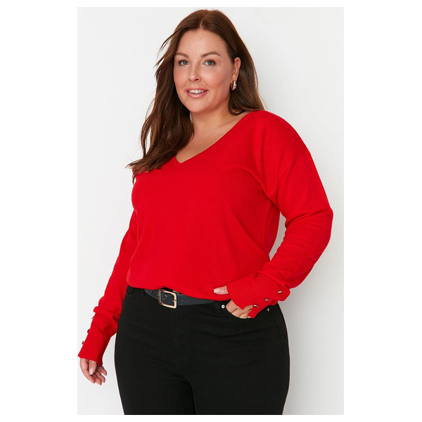 Trendyol Curve Women's Blouse Long Sleeve - Red