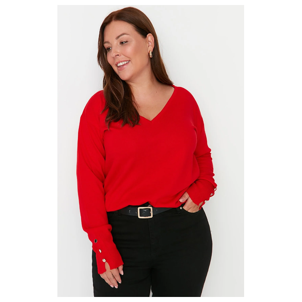 Trendyol Curve Women's Blouse Long Sleeve - Red