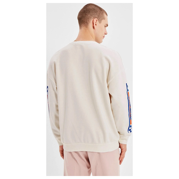 بلوزة بنقوش طويلة الأكمام مع قصة فضفاضة للرجال من ترينديول مان - بيجي فاتح