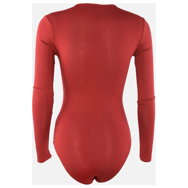 بلوزة نسائية قبة V ترينديول ميلا - احمر