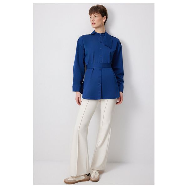 قميص مريح مع دبابيس - Navy Blue / S