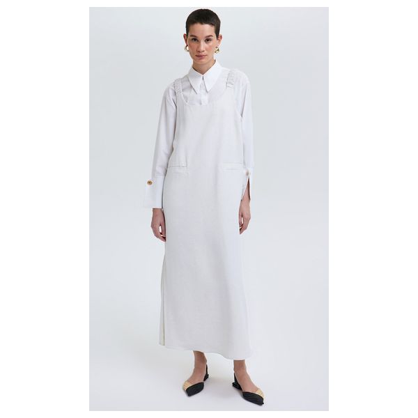 سترة حمالات عريضة - طبيعي / S
