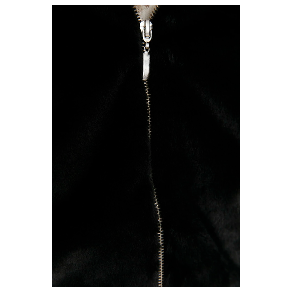 Trendyolmilla Oversize Hooded Plush Coat - Black