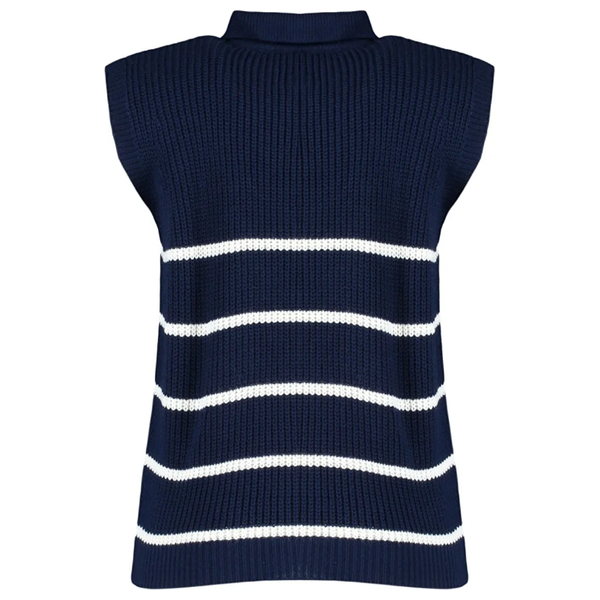 بلوزة نسائية ذات ياقة ترينديول ميلا - ازرق