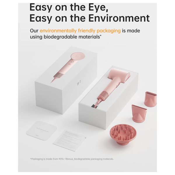 Laifen SE2 - Hair Dryer - 1400W - 2 Speeds, 4 Temperature Modes, Overheat Protection + Hair Brush