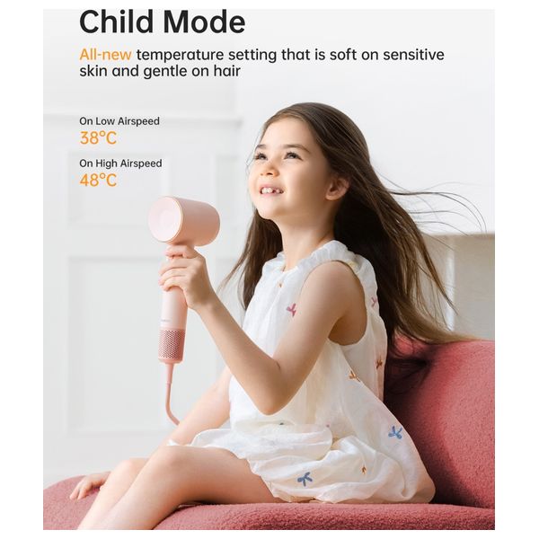 Laifen SE2 - Hair Dryer - 1400W - 2 Speeds, 4 Temperature Modes, Overheat Protection + Hair Brush