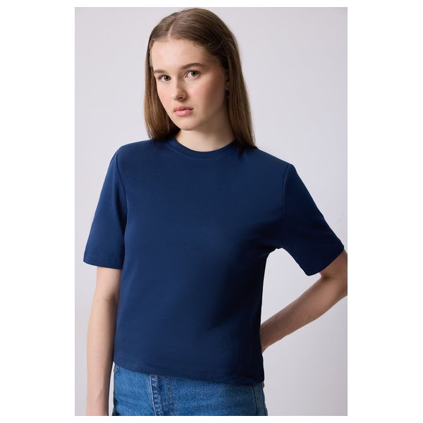 تي شيرت بكم قصير - أزرق Navy / L