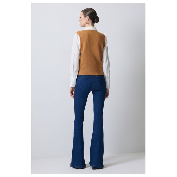 صدرية صوفية بدون خياطة - لون كحلي / L/XL