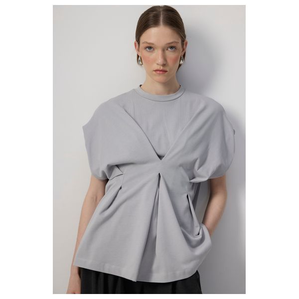 DORT DETAILED SHORT SLEEVE T-SHIRT - Grey / L