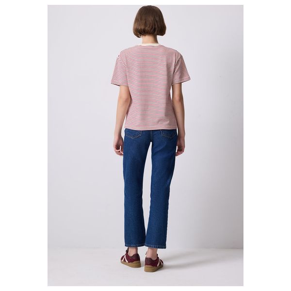  STRIPED BASIC T-SHIRT - Red / L 