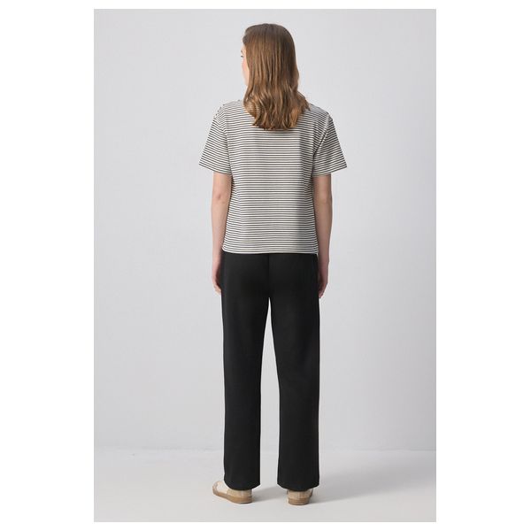 STRIPED BASIC T-SHIRT - Beige / L