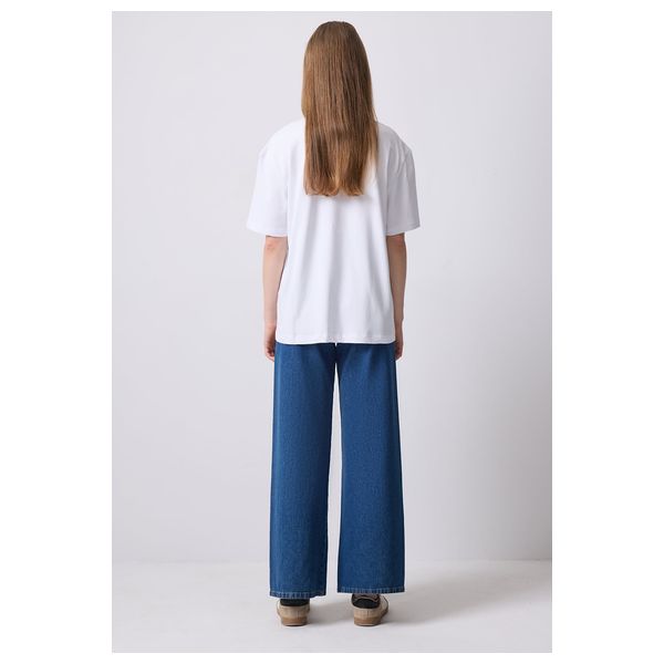 STONE WORK OVERSIZE T-SHIRT - White / L