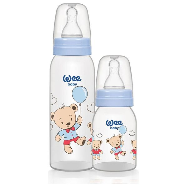  طقم زجاجتين سيليكون للأطفال 0-6 أشهر من وي بيبي - رضاعة طبيعية بدون تسرب 