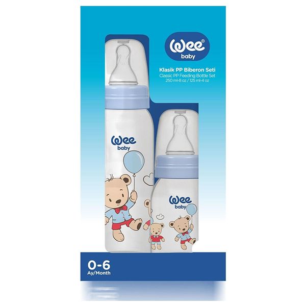  طقم زجاجتين سيليكون للأطفال 0-6 أشهر من وي بيبي - رضاعة طبيعية بدون تسرب 