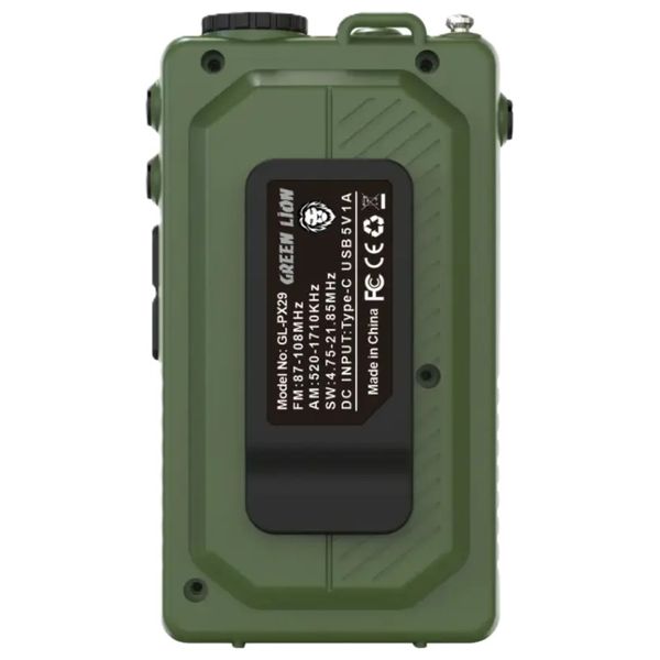  Green Lion Voyager Portable Radio with Bluetooth Speaker - 5W - Green 