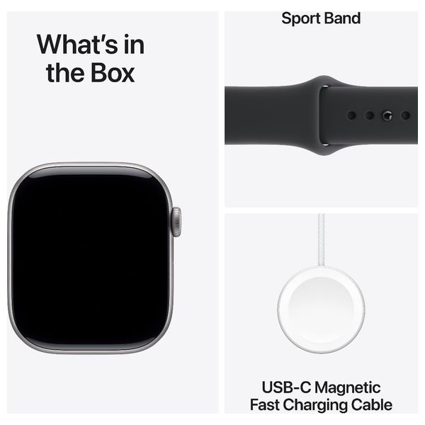 Apple Watch Series 11 42mm GPS Space Gray Aluminum - Sport Band Black - S/M