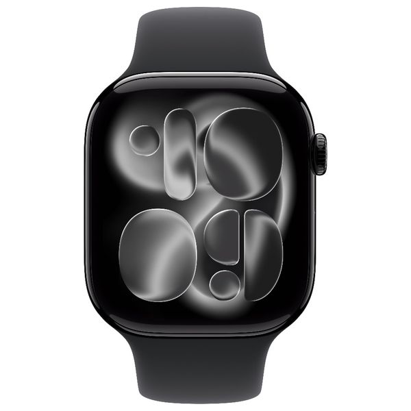 Apple Watch Series 11 46mm GPS Jet Black Aluminum - Sport Band Black - M/L