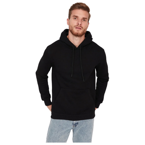 Trendyol Man Men's Regular/Normal Cut Hooded Cotton Sweatshirt