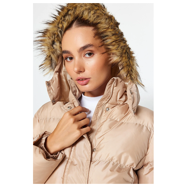 Trendyolmilla Women's Puffer Jacket - Beige