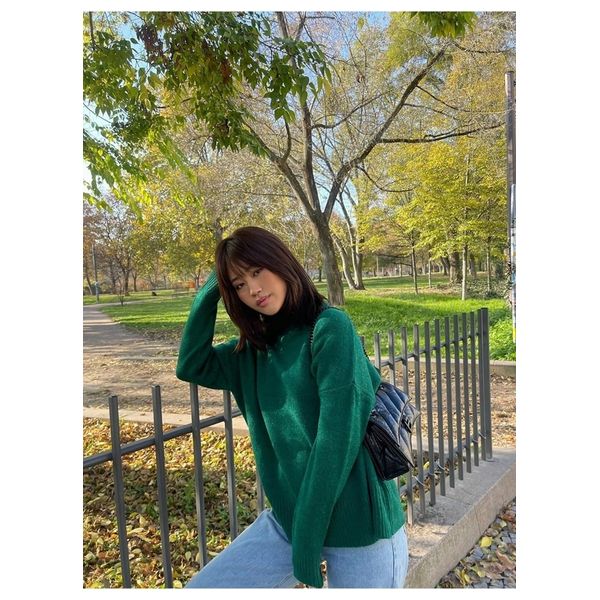 Trendyolmilla Women’s High Collar Sweater - Green