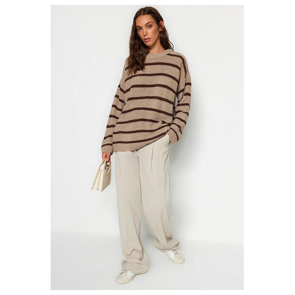 بلوزة نسائية مخططة ترينديول ميلا - بيجي