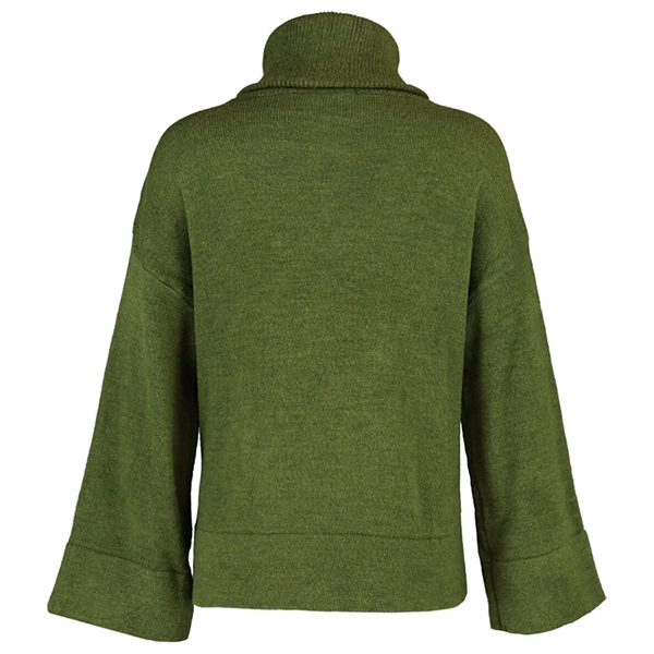 بلوزة نسائية ذات ياقة عالية ترينديول ميلا - خاكي