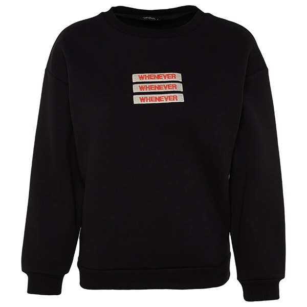 Trendyolmilla Women’s Thick Fleece Sweater - Black
