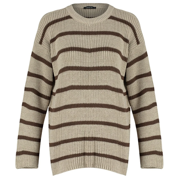 بلوزة نسائية مخططة ترينديول ميلا - بيجي