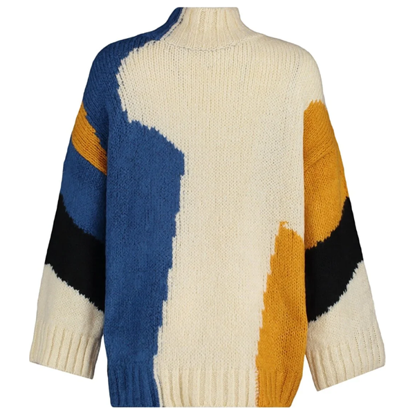 Trendyolmilla Women’s Soft Textured Color Blocked Knitwear Sweater - Colorful