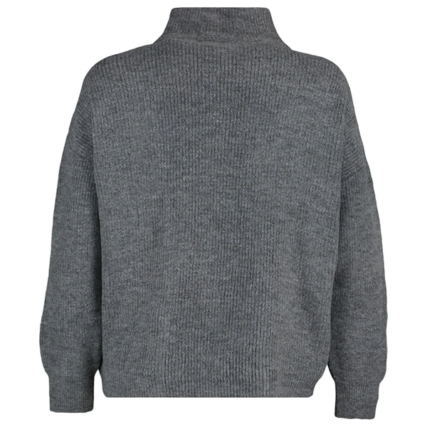 Trendyolmilla Women’s Soft Textured Zippered Knitwear Sweater - Gray