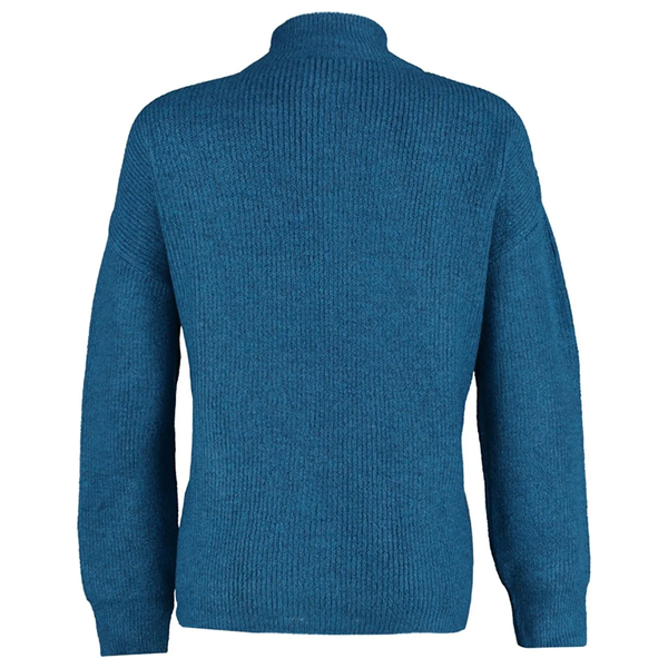 Trendyolmilla Women’s Soft Textured Zippered Knitwear Sweater - Blue